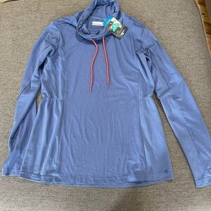 NWT Women’s Columbia Blue Long Sleeve Omni Wick Cowl Neck Top